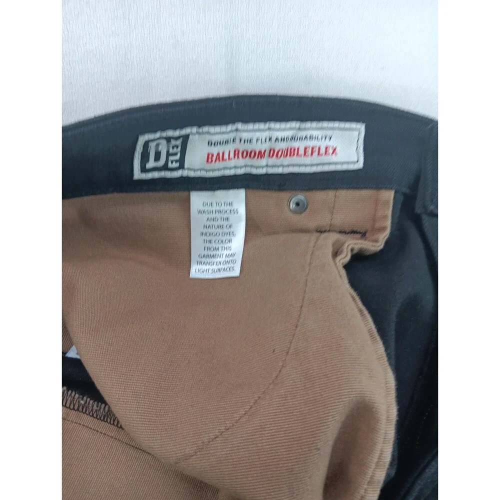 Duluth Trading Ballroom Double Flex Pants Mens 38x30 Black Stretch Relaxed Work